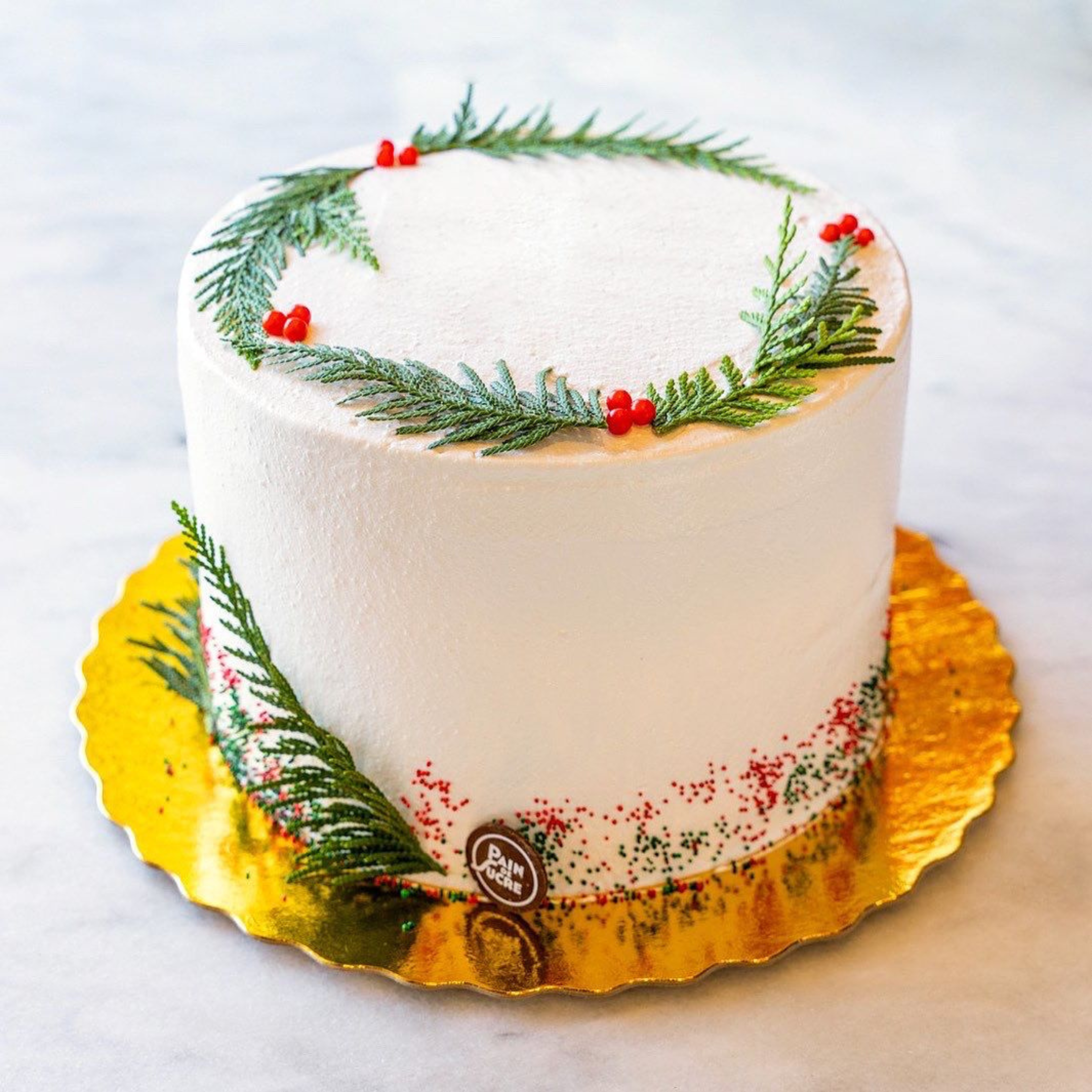 Kiss Under the Mistletoe Cake